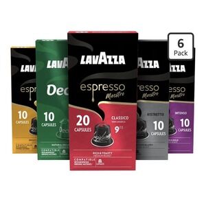 Lavazza Espresso Variety Pack Aluminum Capsules Compatible With Nespresso 60 Ct